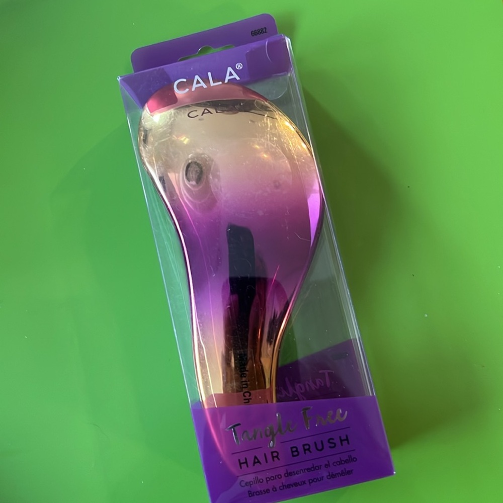 BRUSH metallic ombré glam wet/dry Detangler NEW mod modern chrome gold purple